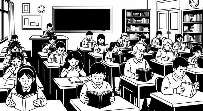 group of people in classroom