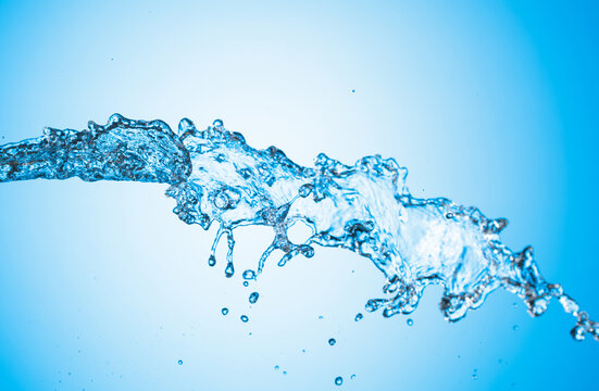 Splashes of clear drinking water.