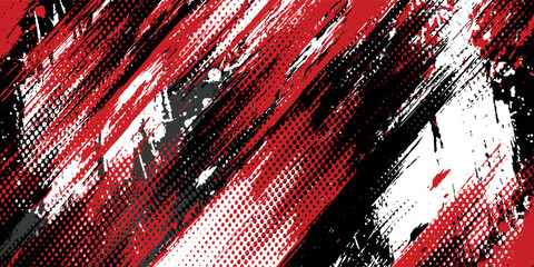 Gaming esport background striking stripes electric banner vector illustration design red black grunge brush wing comic pattern modern abstract concept livery stripes decal paint splash splatter.eps 10 © Samsul
