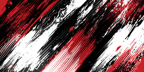 Gaming esport background striking stripes electric banner vector illustration design red black grunge brush wing comic pattern modern abstract concept livery stripes decal paint splash splatter.eps 10 © Samsul