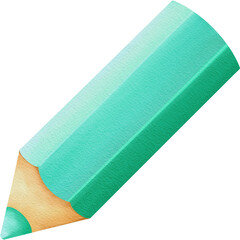 Obraz premium Turquoise Colored Pencil Illustration