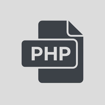 Php Code File Icon on Light Gray Background