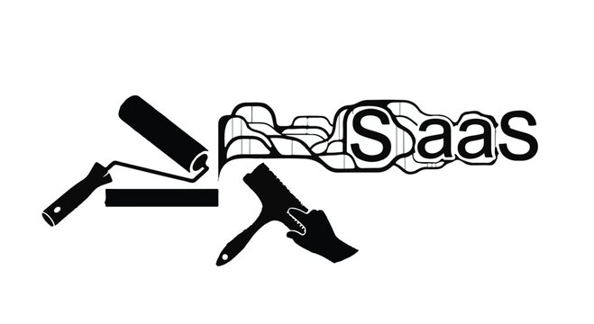SaaS subscription software service icon illustration