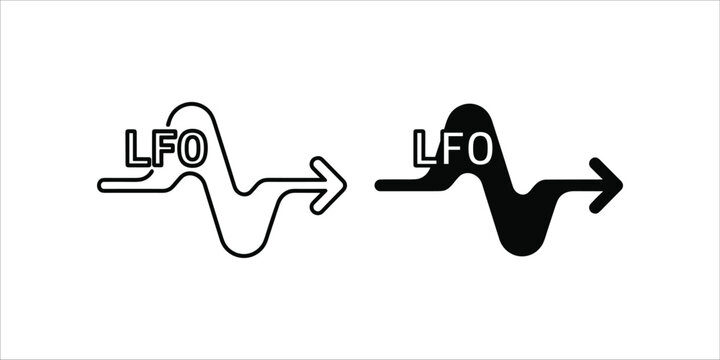 Black and white wave transformation with l f o label