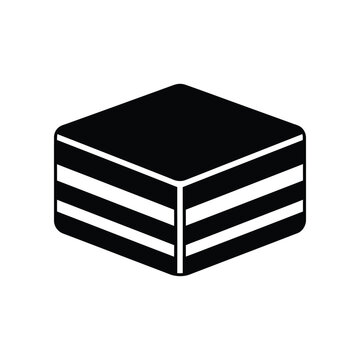 Layered cake slice with white cream filling against a clean background a simple dessert concept