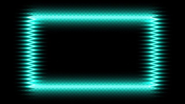 Abstract glowing blue zigzag tunnel with light trails video