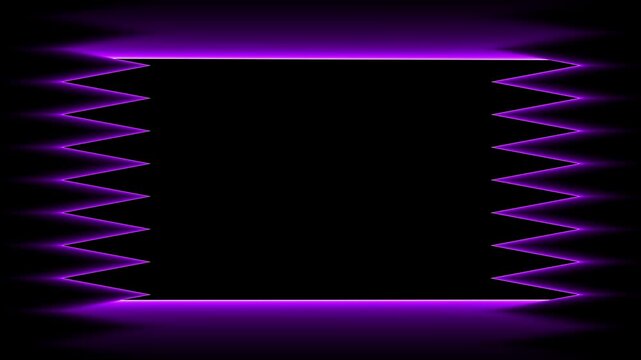 Purple zigzag light border on black background a video featuring