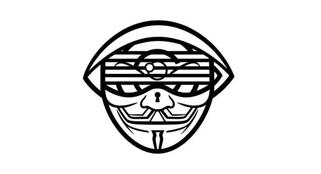 Anonymous Mask Icon, Hacker Symbol, Digital Privacy Concept, Cyber Security, V For Vendetta Style