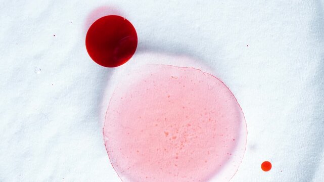 Viral Cell Multiplication Abstract with Pink Fluid Ink