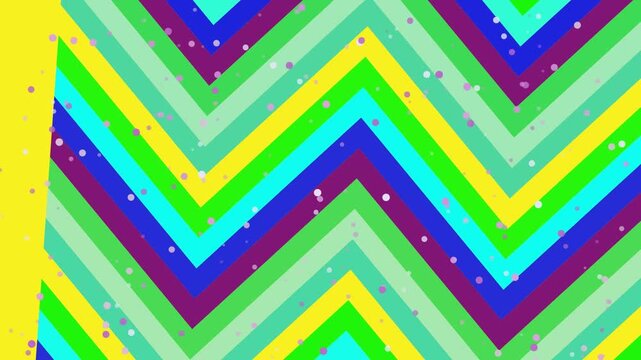 colorful chevron pattern with dots