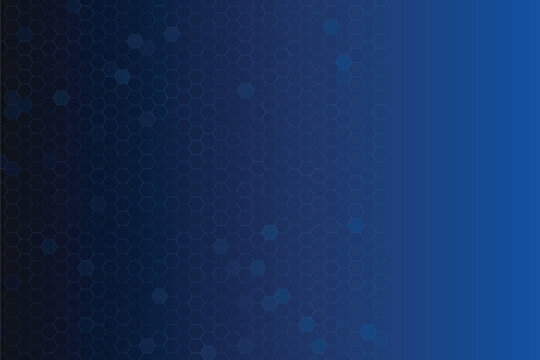 Dark blue gradient hexagonal grid pattern background, abstract texture