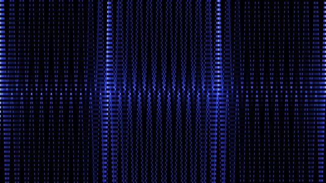 Abstract Blue Wave Pattern With Rectangular Elements Dark Background