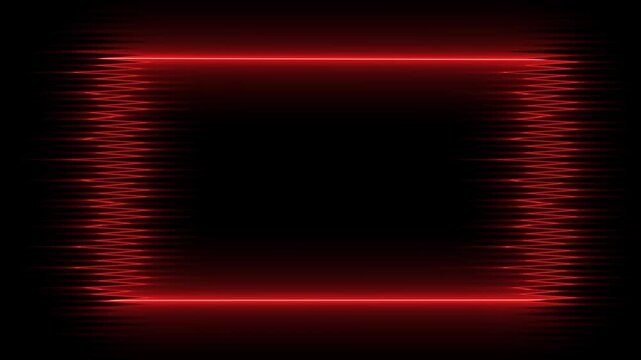 Red audio waveform pulsing and reacting to sound on black background