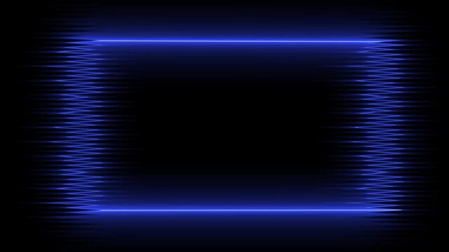 Blue equalizer bars pulsing and animating on black background stock footage