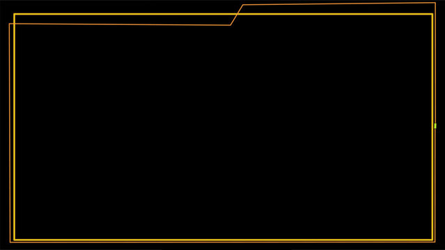 Abstract futuristic glowing interface frame on black technology background design