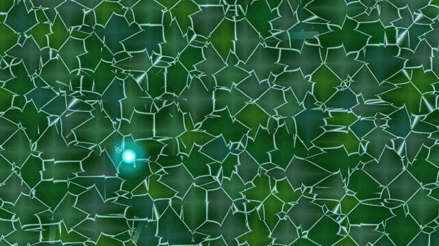 cracked glass effect green background texture