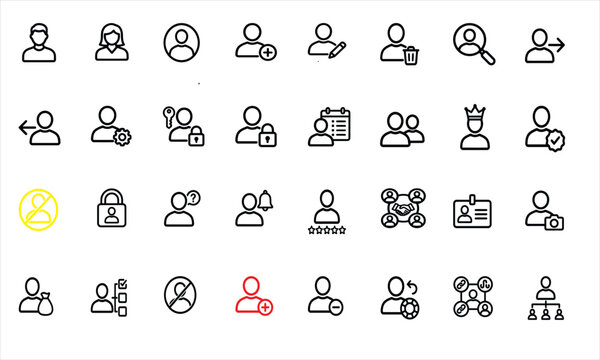 User management and profile icons