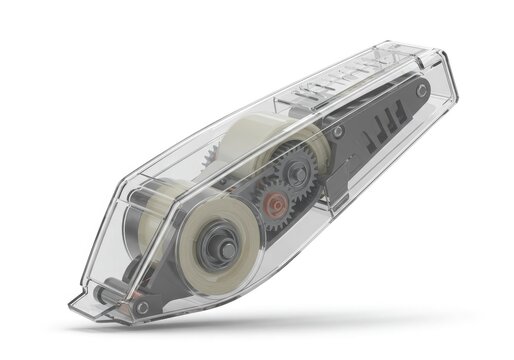 a correction tape roller with transparent casing