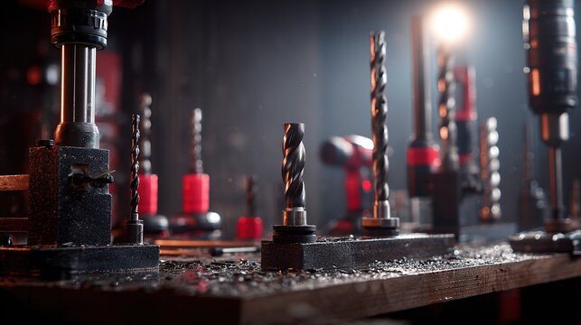 Drill Bits in Workshop Setting