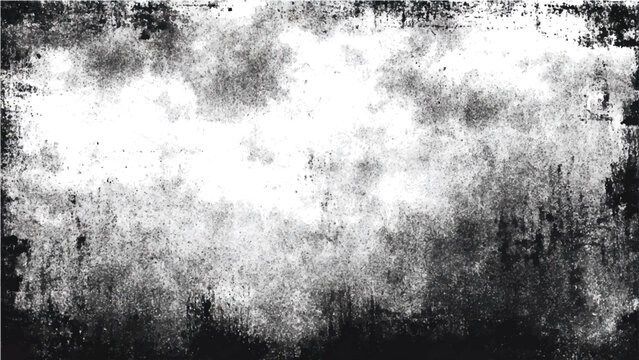 Abstract textured black and white grunge smoky cloud pattern, dark moody atmospheric backdrop with high contrast, evocative and mysterious visual effect