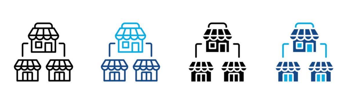 Outlets Icon Multiple Style Vector Illustration