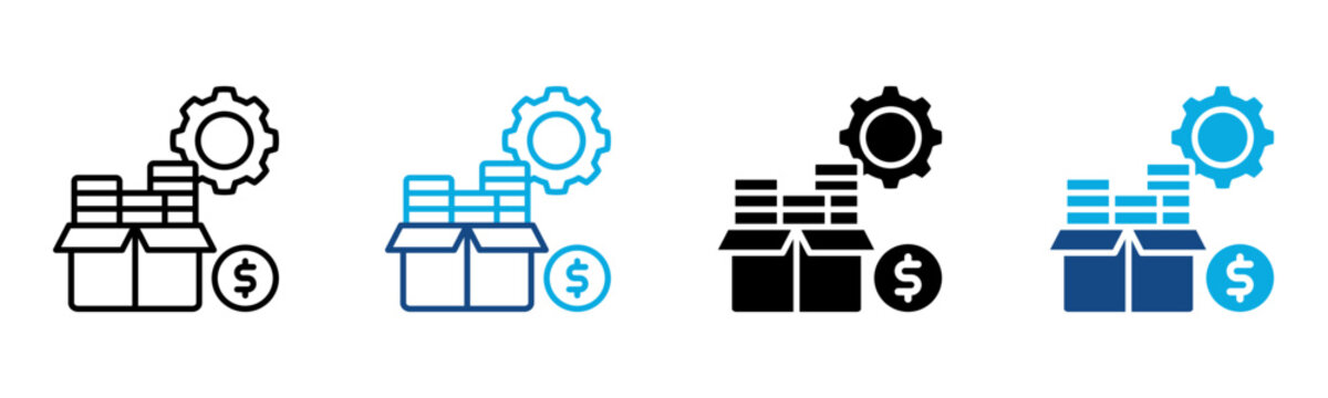 Cost Icon Multiple Style Vector Illustration