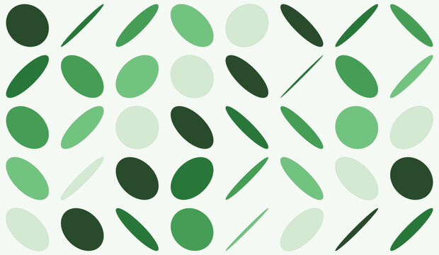 Modern geometric pattern with green and black organic shapes