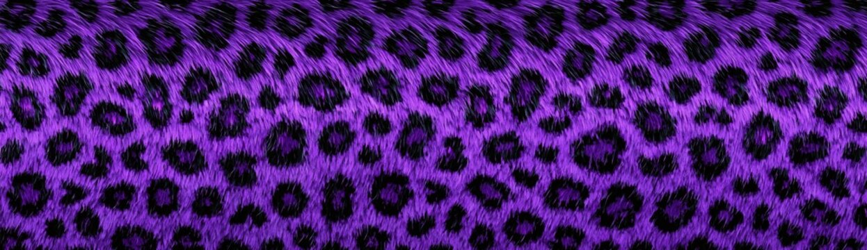Purple and black leopard fur spotted pattern