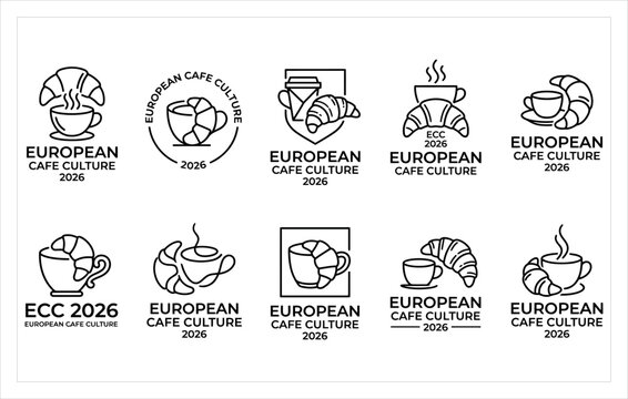 European Cafe Culture Luxury Logo Bundle