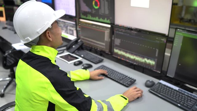 Industrial engineers inspecting operations at a petrochemical and energy plant. Professionals monitoring production systems, infrastructure, safety standards and industrial facility performance.