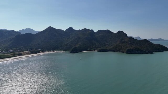 Aerial View Of Bang Pu Beach Thailand Coastline
Aerial view of Bang Pu Beach coastline at Khao Sam Roi Yot National Park Thailand on 19 May 2026.
