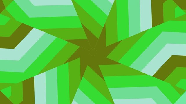 green geometric pattern with star shape