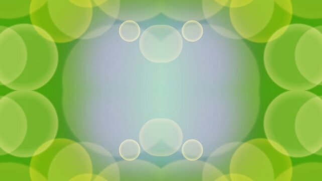 green glowing circles abstract background