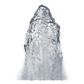 Fountain clear water isolated transparent background photo realistic 3d rendering PNG 16 bit with alpha channel
