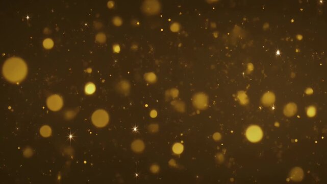 Golden glow night sky bokeh light effects starfield