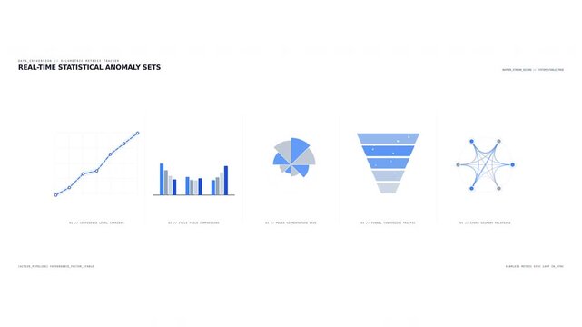Dynamic motion of animated financial and statistical graphs showcasing data analysis and visualization in a modern digital environment.