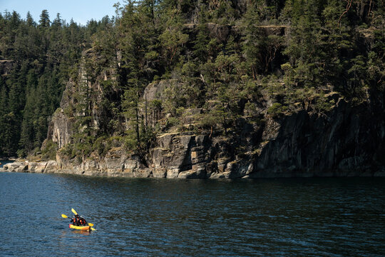 Kayaking in Tenedos Bay; British Columbia, Canada