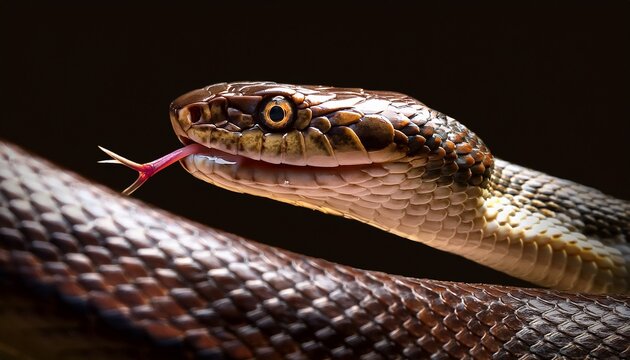 Snake Looking Out Of A Wide Open Mouth