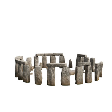Stonehenge ancient monument structure isolated on transparent background PNG element