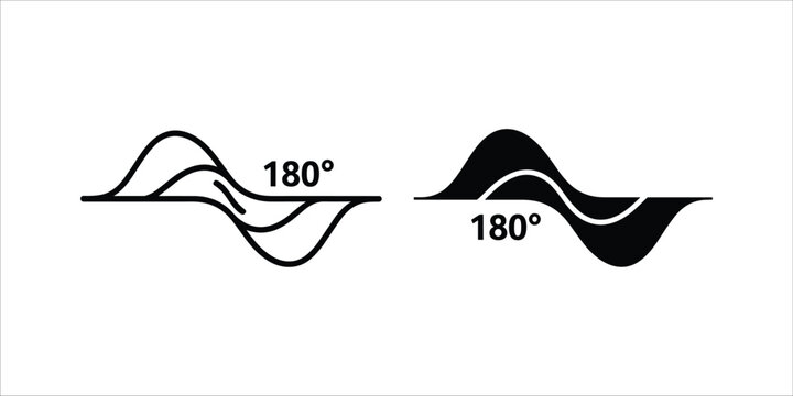 Black and white wave patterns with 180 degree rotation