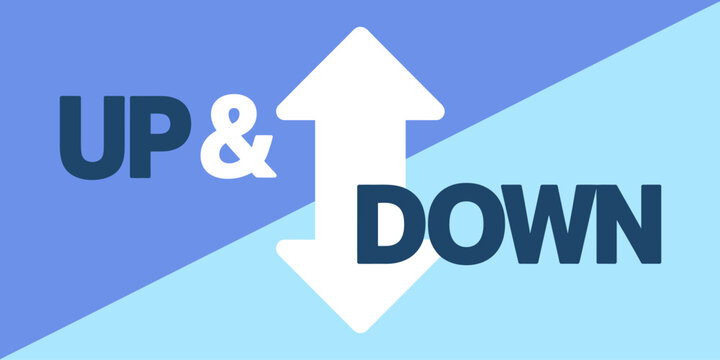 Up and Down Arrow Graphic Showing Directional Movement Concept