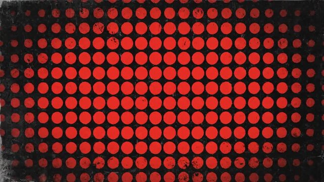 Abstract Red Polka Dot Pattern With Distressed Vintage Texture Background