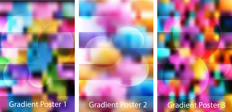 Colorful gradient abstract poster background design