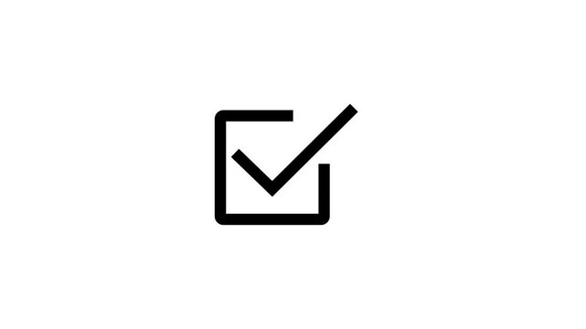 Check mark animation motion. Animated tick mark icon with circle loading animated.yes approve choice, approved tick mark, verified symbol.