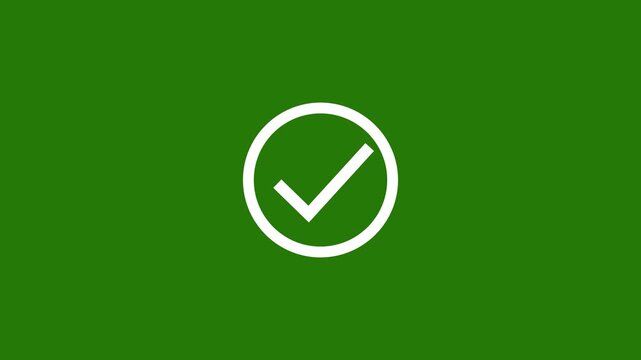 Check mark animation motion. Animated tick mark icon with circle loading animated.yes approve choice, approved tick mark, verified symbol.