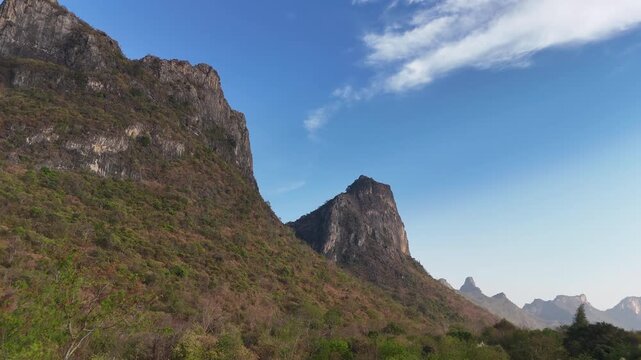 Aerial Drone View Of Bueng Bua Wetlands Thailand
Aerial drone footage of Bueng Bua Wood Boardwalk wetlands and limestone mountains in Thailand on 19 May 2026.
