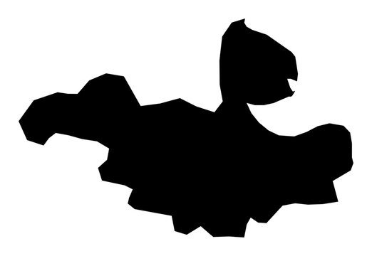 A contour map of Anenii Noi. Moldovan administrative division silhouette