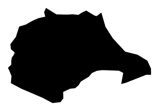 A contour map of Cimișlia. Moldovan administrative division silhouette