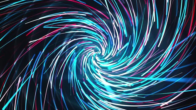 Chaotic fractal lights. Computer generated render
