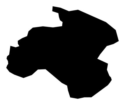 A contour map of Drochia. Moldovan administrative division silhouette